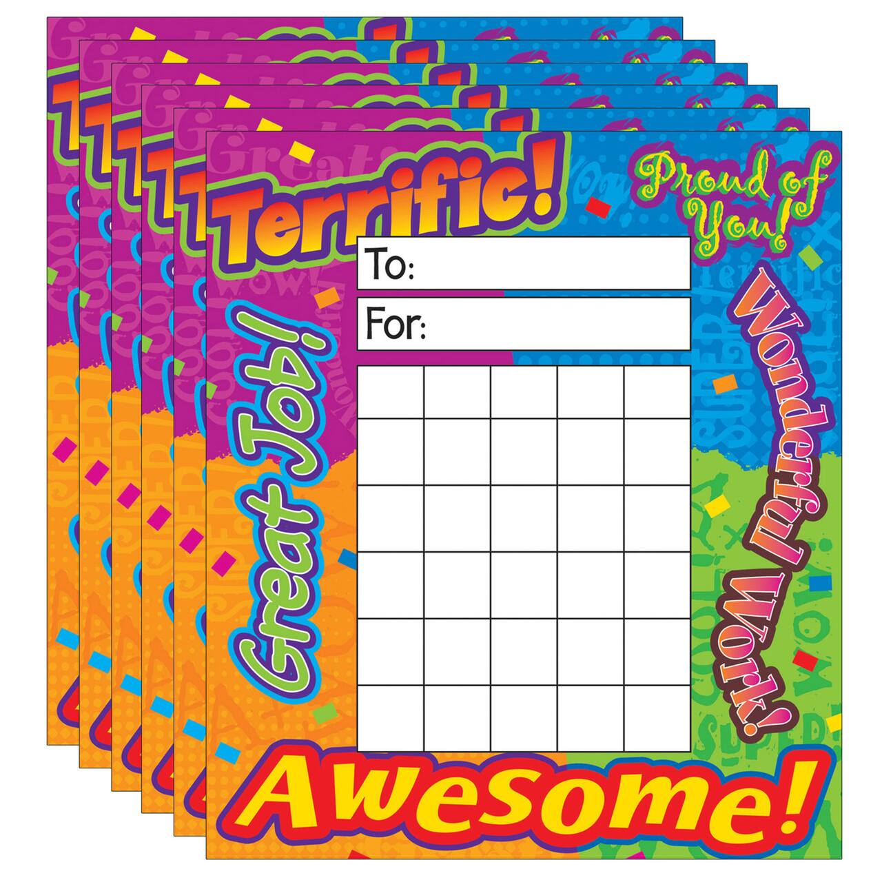 Trend Enterprises® Reward Words Incentive Pad, 6 Packs of 36 Sheets